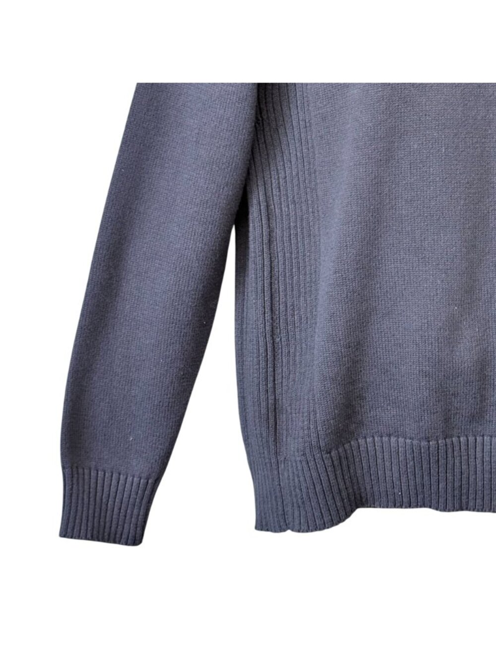 Vintage US Polo Assn Men Sweater Small Blue Pull Over 3/4 Zip Logo Cotton Blend - Picture 12 of 16